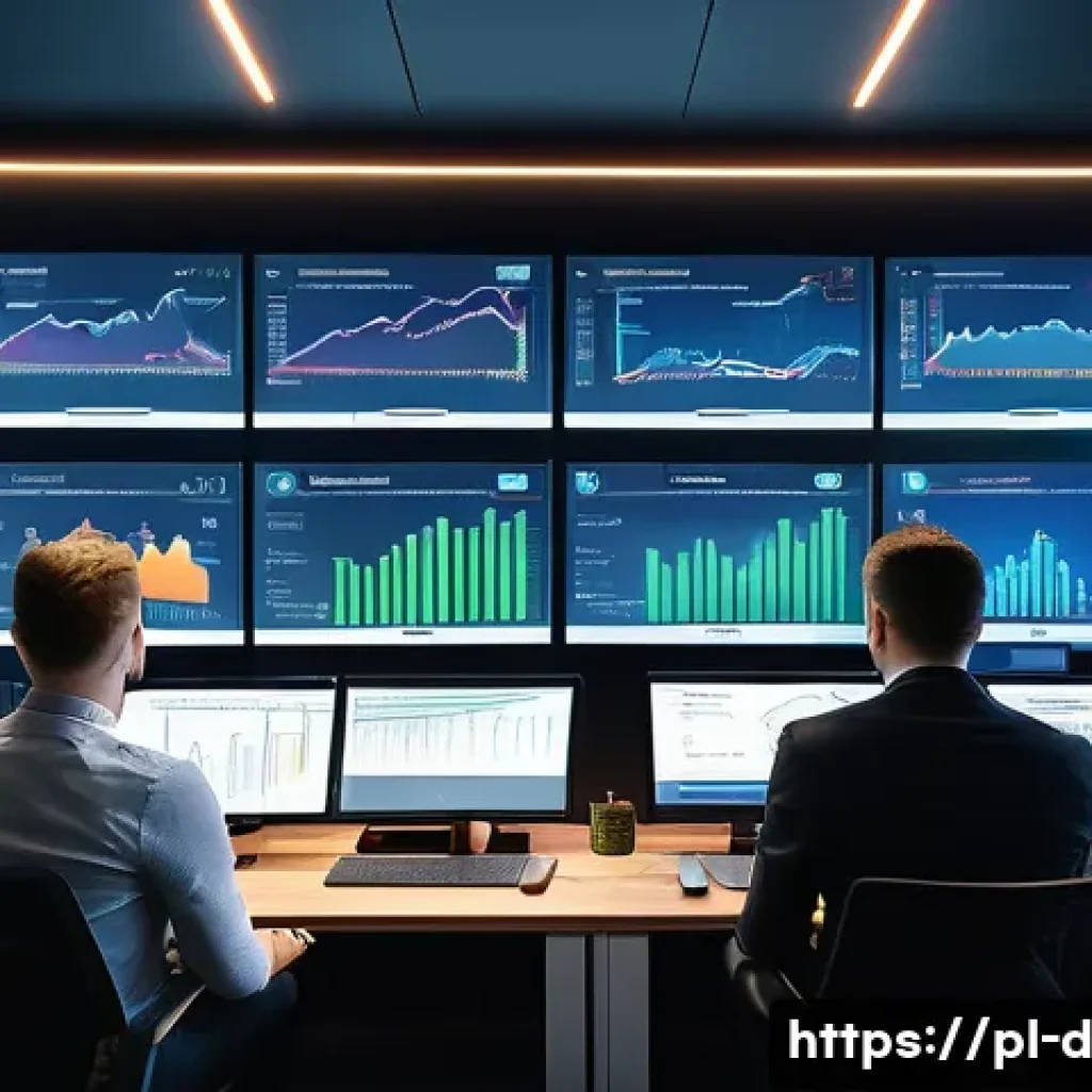 데이터과학 대회의 채점 기준 - A modern data science competition setting in Poland, featuring a diverse group of professionals anal...