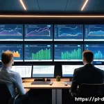 데이터과학 대회의 채점 기준 - A modern data science competition setting in Poland, featuring a diverse group of professionals anal...